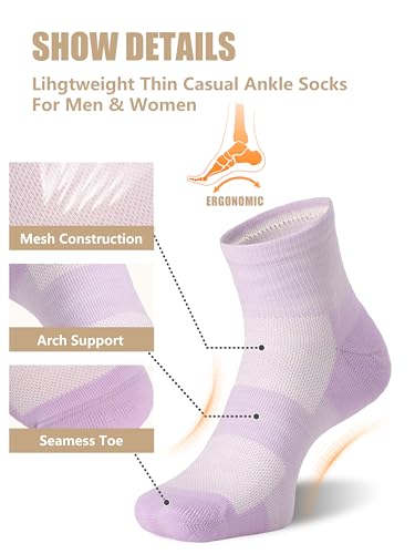 Image of Merino Wool Ankle Socks, Men's Women's 90% Wool Athletic Thin Running Moisture Wicking Socks, 3 Pairs