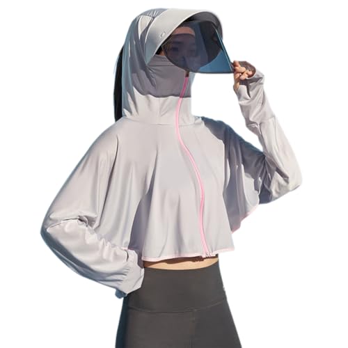 [QUNCHAORI] bVK[h fB[X  ToCU[t uvJbg Ă~߃p[J[ ڐG⊴ UPF50+ O΍ Ă΍EFA ̌^Jo[ y  ʋC AEghA ʋ ʊw t  (Free, O[)