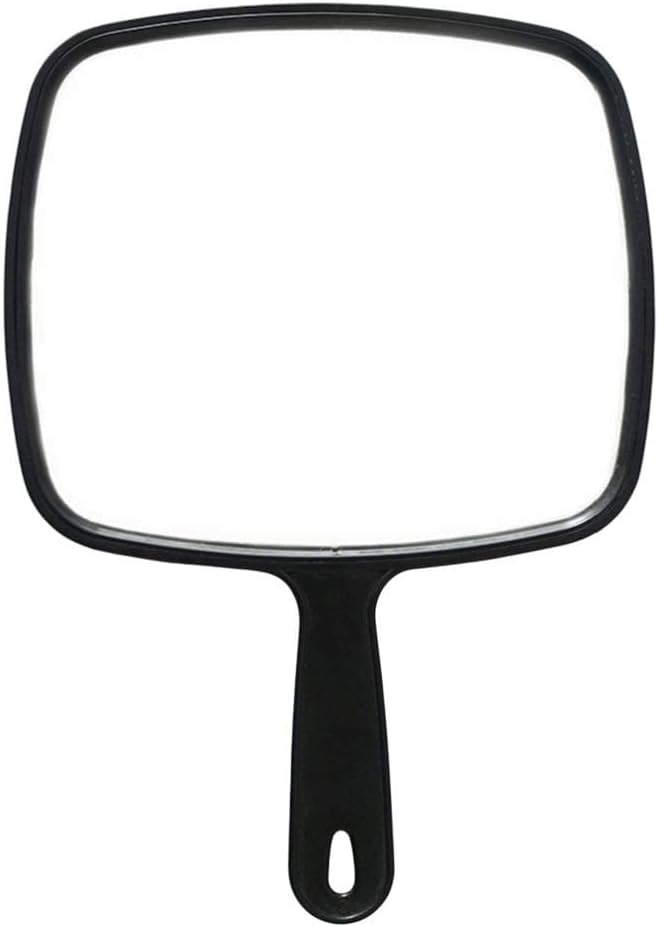 Handheld Makeup Mirror Professional Handheld Salon Barbers Hairdressers Mirror with Handle Cosmetic Hand Mirror for Home Salon Makeup