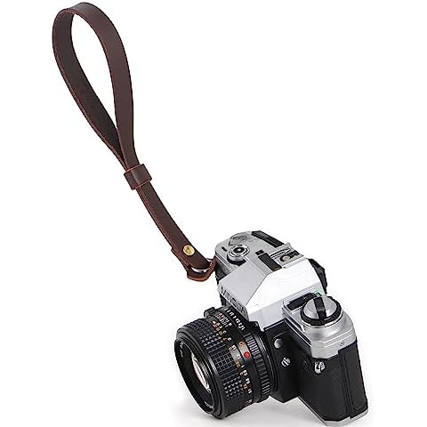 Ruth&Boaz Full Grain Leather Camera Strap, Camera Wrist Strap, Luxury Camera Strap (Brown) Cover