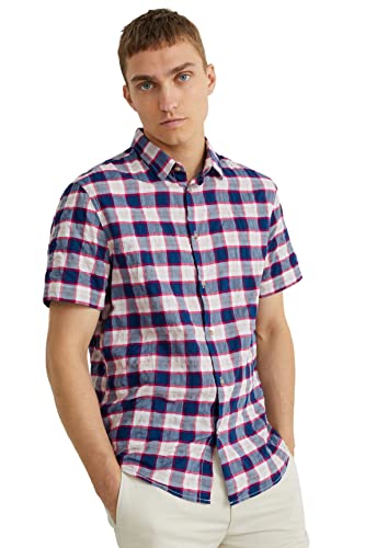 C&A Herren Hemd Kurzärmelig dunkelblau 2XL