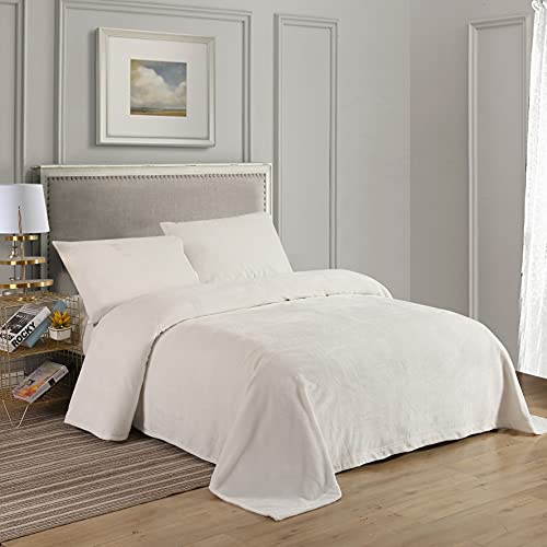 Southwest Canyon Comfort Collection Velvet Plush Sheet Set, King, Ivory
