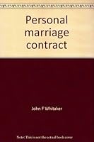 Personal marriage contract 0917278003 Book Cover