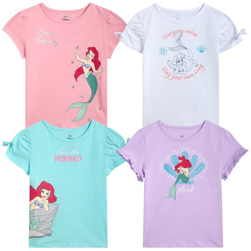 Image of Disney Princess Minnie Mouse Toddler Girls Short Sleeve Graphic Tees 4 Pack