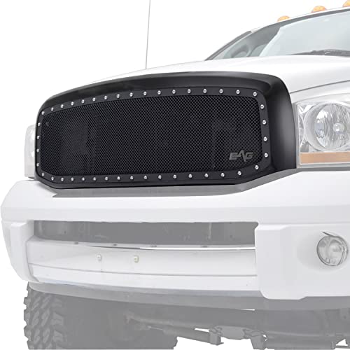Tidal Rivet Black Steel Mesh Replacement Grille Fit for 06-08 Ram 1500/07-09 Ram 2500 3500 Grille