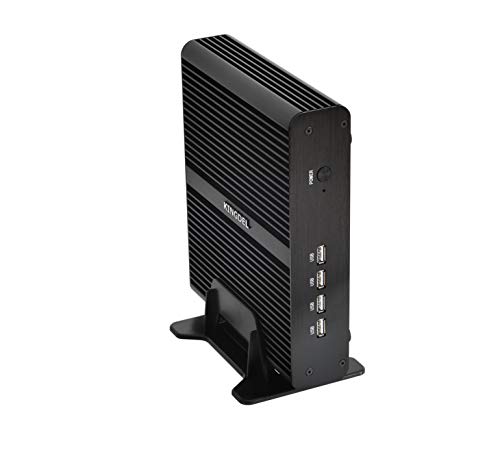 Image of KINGDEL NC860 Fanless Mini Desktop Computer, i7-8550U 8th Gen. 4 Cores CPU, 8GB DDR4 RAM, 512GB NVMe SSD, 4K 4096x2304, HD Port, DP, Metal Case, WF+BT