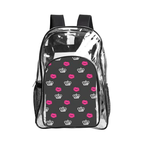 Sac à livres transparent résistant avec motif pour le sport