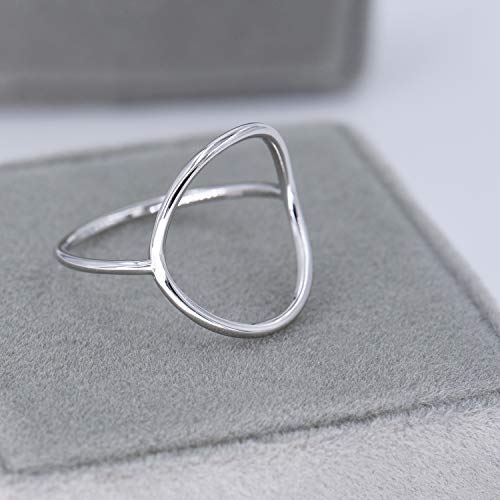 Lemon Grass Gold Vermeil Open Circle Ring in Sterling Silver Size 4-9 (Rhodium-Plated-Brass, 10)