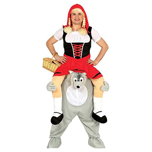 Guirca- Disfraz adulto carry me lobo, Talla 52-54 (88285.0)