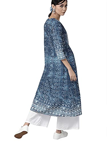 Image of INDO ERA Women's Cotton Printed Calf Length Anarkali Kurta(TTTTTTTTT1670)