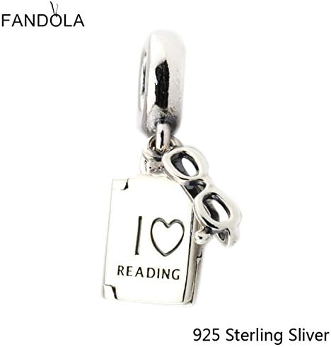 Beads Fits Pandora Jewelry Bracelets 925 Sterling Silver Love Reading Original DIY Charms