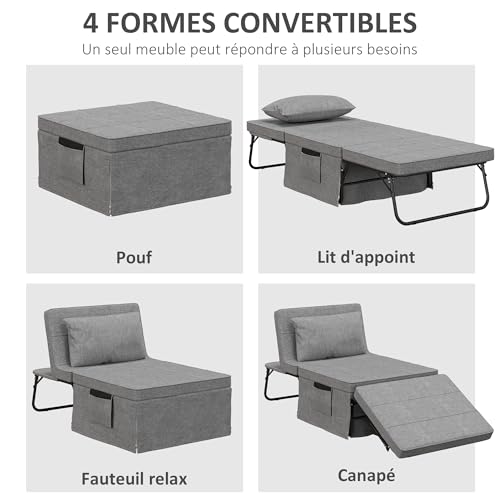 Lit d'appoint une place pliant gris pour éviter les matelas gonflables - 5