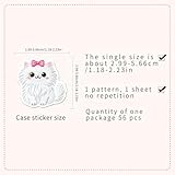 56PCS Cat & Dog Embroidery Stickers, Waterproof Vinyl Cartoon Cute Pet Decor Decals for Skateboard, Fridge, Laptop, Phone, Luggage (1.64-2.28 Inches)