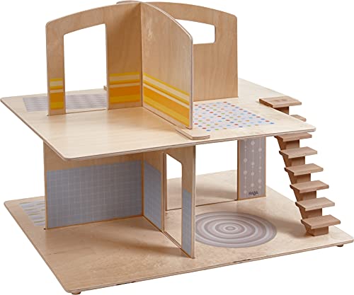 HABA 305638 - Little Friends – Puppenhaus Stadtvilla, Zubehör für Biegepuppen ab 3 Jahren, 59.2 x 47.8 x 11 cm – Bild 3