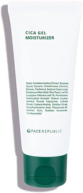 Face Republic Cica Gel Moisturizer 50mL | Calming & Moisturizing | Centella Asiatica | Blemish care