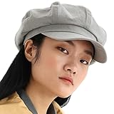 UNDERCONTROL Painter Vintage Bio Washed Cotton Classic Octagonal Pattern Unisex Painter Beret Castro Brim Hunting Hat Korea (BIO Khaki)