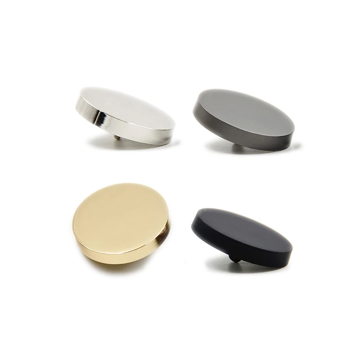 HARFINGTON 10mm Metal Flat Buttons - 10 Pack Alloy Sewing Buttons Matte Black For Coats & DIY Crafts - View #9