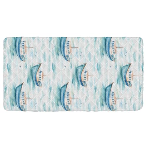 Portable Toddler Bed Sheet for Kids Ship in The Sea Travel Bed Fitted Sheet