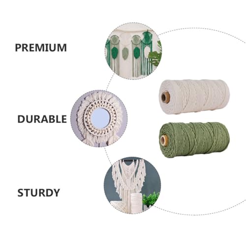 Cuerda de algodón de 3mm resistente para tejer tapices colgantes perfectos 8