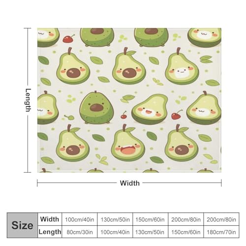 Couverture flanelle avocat plaid canapé vert et rouge