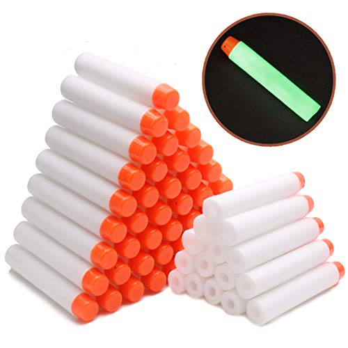 Airlab Flèches Accessoires de fléchettes pour Nerf, 100 pcs Pistolet Blaster pour N-Strike Elite, Recharge Jouets de Plein air et de la Famille, Blanc