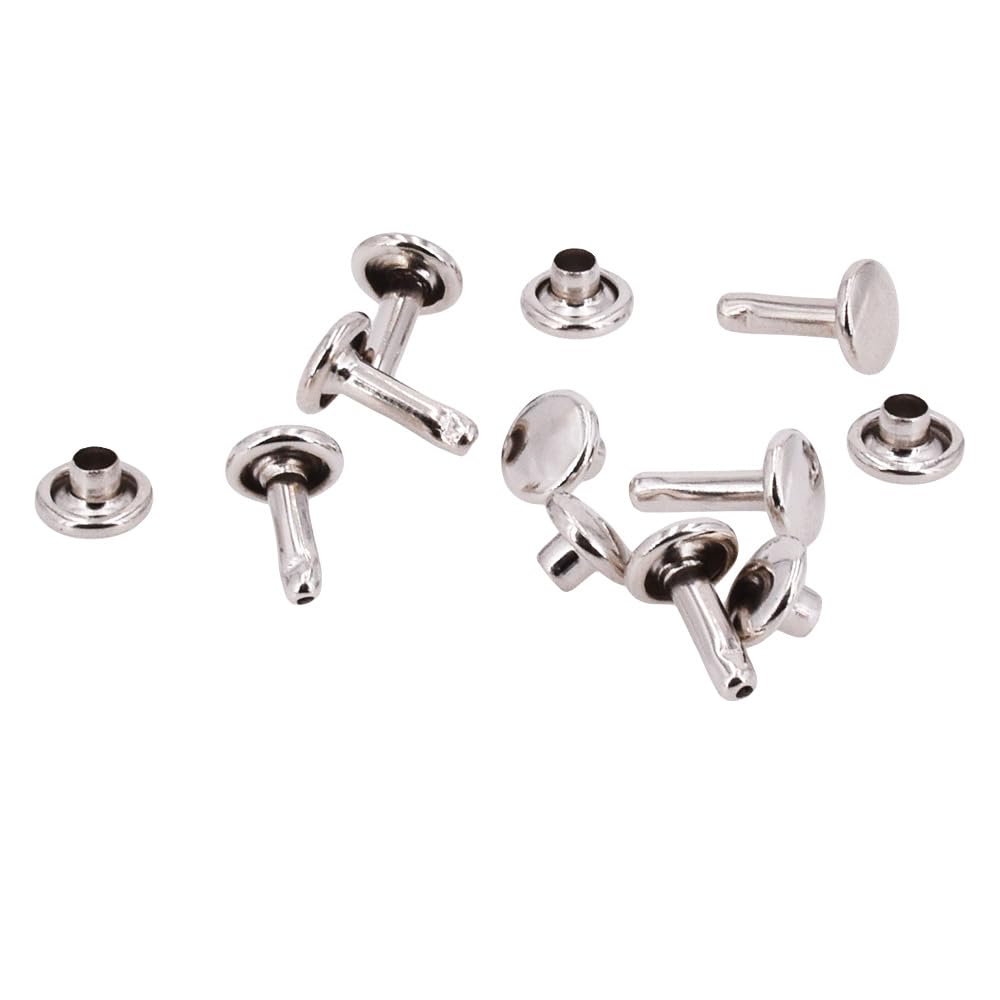 Leder Nieten Set Mit Zange, 8mm Metall Doppelkappe Druckknöpfe Für DIY Handwerk Reperatur Nähen, Handgemacht, DIY Kleidung