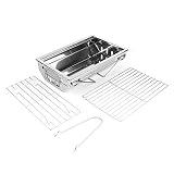 Haofy Kits de Herramientas para Barbacoa, Estufa Plegable de Carbón, Parrilla para Hamburguesas, Filete de Pescado, Picnics, Chupar Rueda
