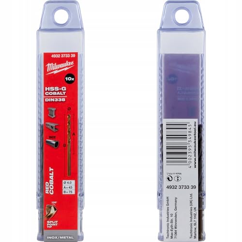 Paquete Brocas RED HELIX HSS - G Co.4.0x75-10uds - HSS-G Co Drill (DIN338) 4.0x75-10 Stück