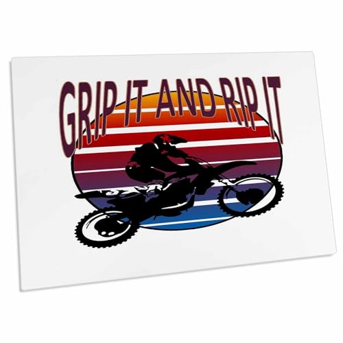 3dRose Pad Grande Retro Biker MX para Escritorio miniatura 1
