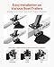 VEVOR Boat Trailer Steps, 3-Step, Heavy-Duty Boat Trailer Steps with Handle, Non-Slip Surface, 3 Mounting Angle Options, Carbon Steel Ladder Suitable for 3