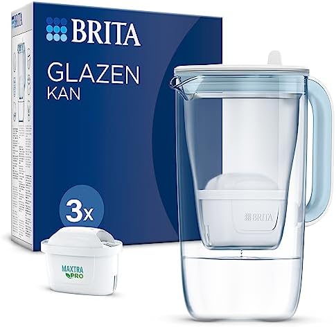 BRITA Jarra de cristal azul (2,5L) incl. 3x filtro MAXTRA PRO All...