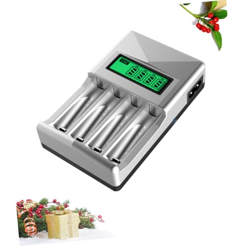 Cargador inteligente USB para pilas recargables AA AAA con enchufe europeo 6