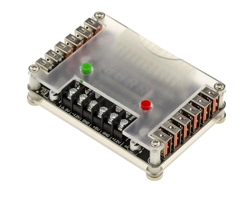Breakout Board Alimentazione ATX 24 - ATX24 a 10 porte USB e morsettiera 3,3V 5V 12V -12V - Alimentatore - Immagine 2