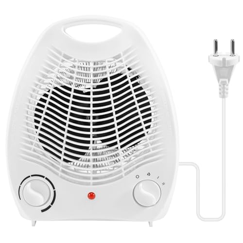 Asyduey 2000W Ventilador EléCtrico Calentador de HabitacióN 220V Calentador de Espacio EléCtrico PortáTil Mini 3 Configuraciones de CalefaccióN CalefaccióN de Aire Enchufe de la EU