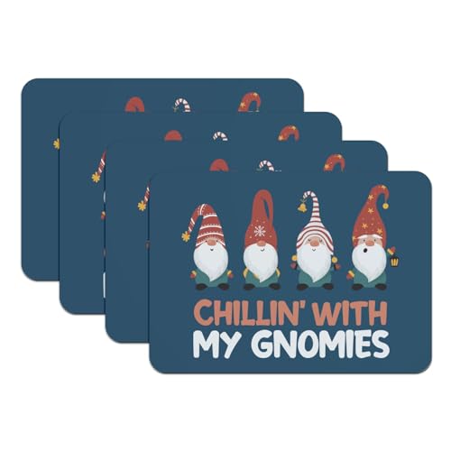 Sets de table bleu Chillin gnomies à offrir comme cadeau de Noël original - 2