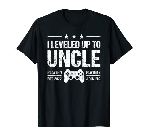 I Leveled Up To Uncle 2022 Funny Gamer Uncle Vintage Camiseta