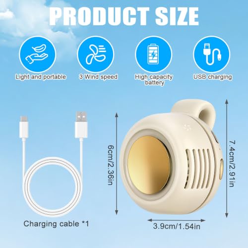 Mini ventilador de bolsillo recargable con clip Mineup, pequeño ventilador eléctrico USB 7
