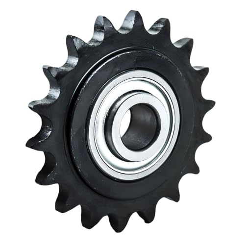 Jeremywell #40 Roller Chain Idler Sprocket, 18 Tooth, 5/8" Bore, Hardened Steel