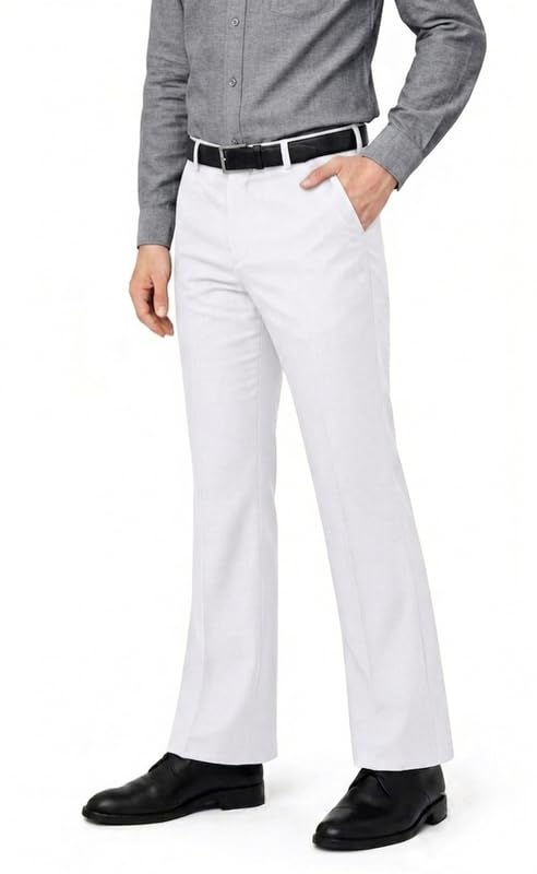 Landon Street Men's Japanese Fabric Bell Bottom Formal Trouser | Bootcut Pant for Office Wedding Party Business | Full Length Stylish Formal Trousers-picture-34