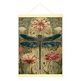 Libellen-Poster auf Leinwand, zum Aufhängen, Vintage-Stil, 