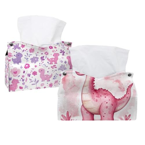 Boîte à mouchoirs en cuir lavable pour comptoir de coiffeuse propre - 2