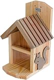 Eichhörnchen Futterstation Futterstübchen Kiefer FSC 100%, 14x17x29 cm