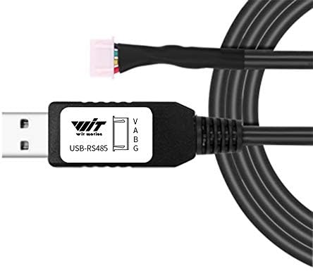 WitMotion USB to RS485 Modbus RTU UART Converter Cable with CH340 Chip, Terminated by 4 Way Female Socket Header, Serial Adapter (1m/3.28ft, Black), Windows 10,8,7, Linux MAC OS