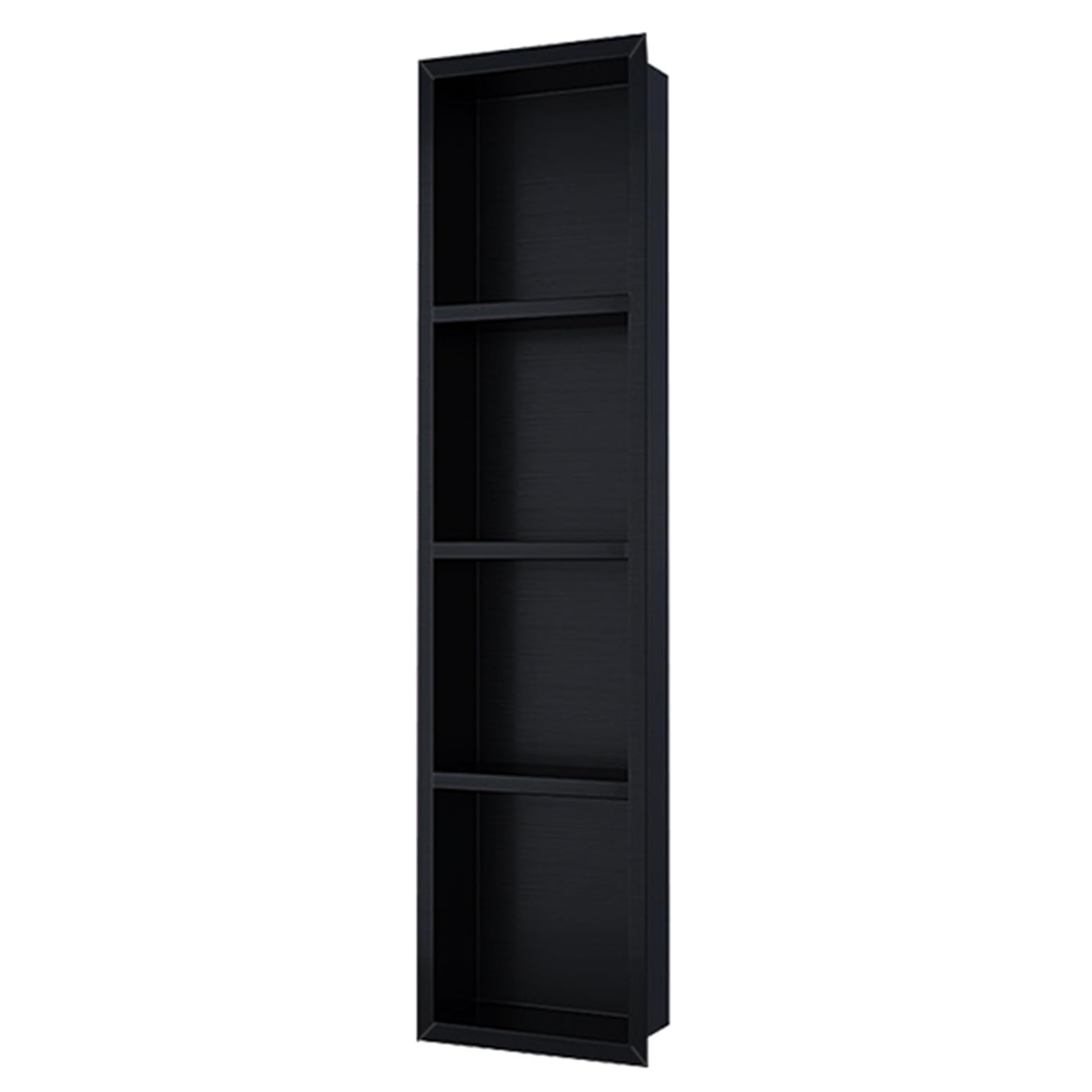 QUSYZD Stainless Steel Shower Niche Shelf, Waterproof Embedded Organizer for Shampoo & Toiletries, Stylish Bathroom Storage, Black 70x28x12.5CM,Black-120x28x12.5CM/47.25x11.03x4.93in