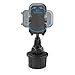Macally Cup Phone Holder for Car Mount for Apple iPhone 11 Pro Max XS XS Max XR X 8 8+ 7 7 Plus 6s 6 5s SE, Samsung Galaxy S10 Plus S9 S8 Note, LG, Nexus, Google Pixel 3, Motorola, Smartphone (MCUP),Black