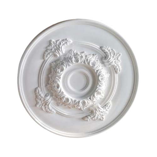 Chaoyilian MedallóN De Techo Decorativo,MedallóN Decorativo para Techos,MedallóN para Ventilador De Techo,Placa Decorativa Redonda para Techo,Cubierta Decorativa De Techo,Rosetones Techo