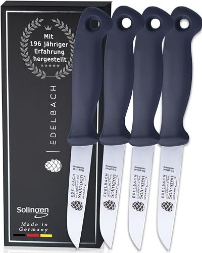 Edelbach Solingen | Küchenmesser Set | Deutsch | Ultrascharf | Messerset, Obstmesser, Gemüsemesser, Schäler, Sparschäler, Schälmesser, Solingen...