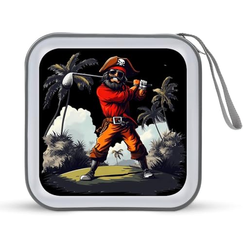 Golfing Pirating CD Case Plastic DVD Case Holder Wallet Disc Storage Organizer for Car Travel