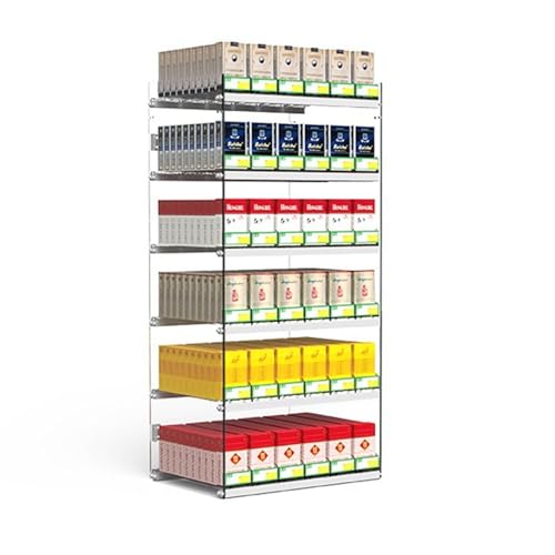 Étagère flottante décorative avec pousse-cigarettes automatique pour présentoir de supermarché