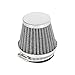 Motoforti 4pcs Universal 52mm Air Filter Cleaner Round Tapered Replacement for Motorcycle Black